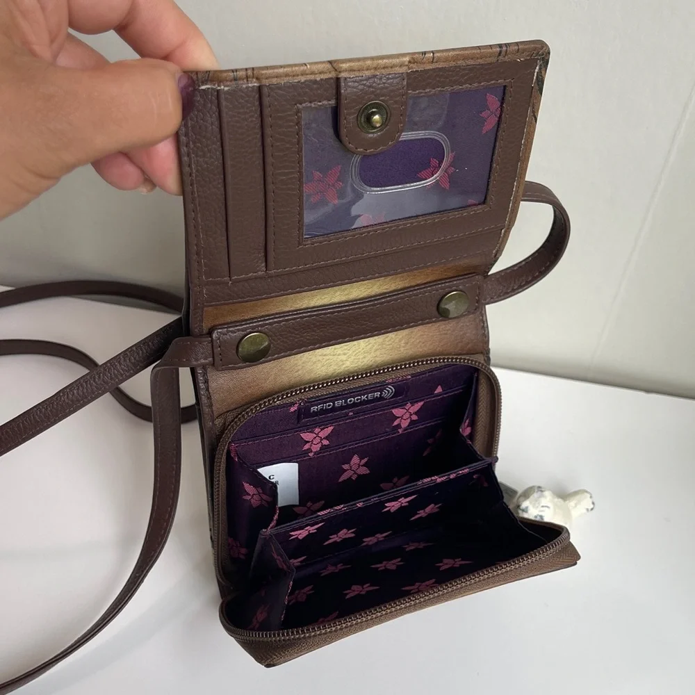 Anuschka RFID Genuine Leather Wallet Crossbody